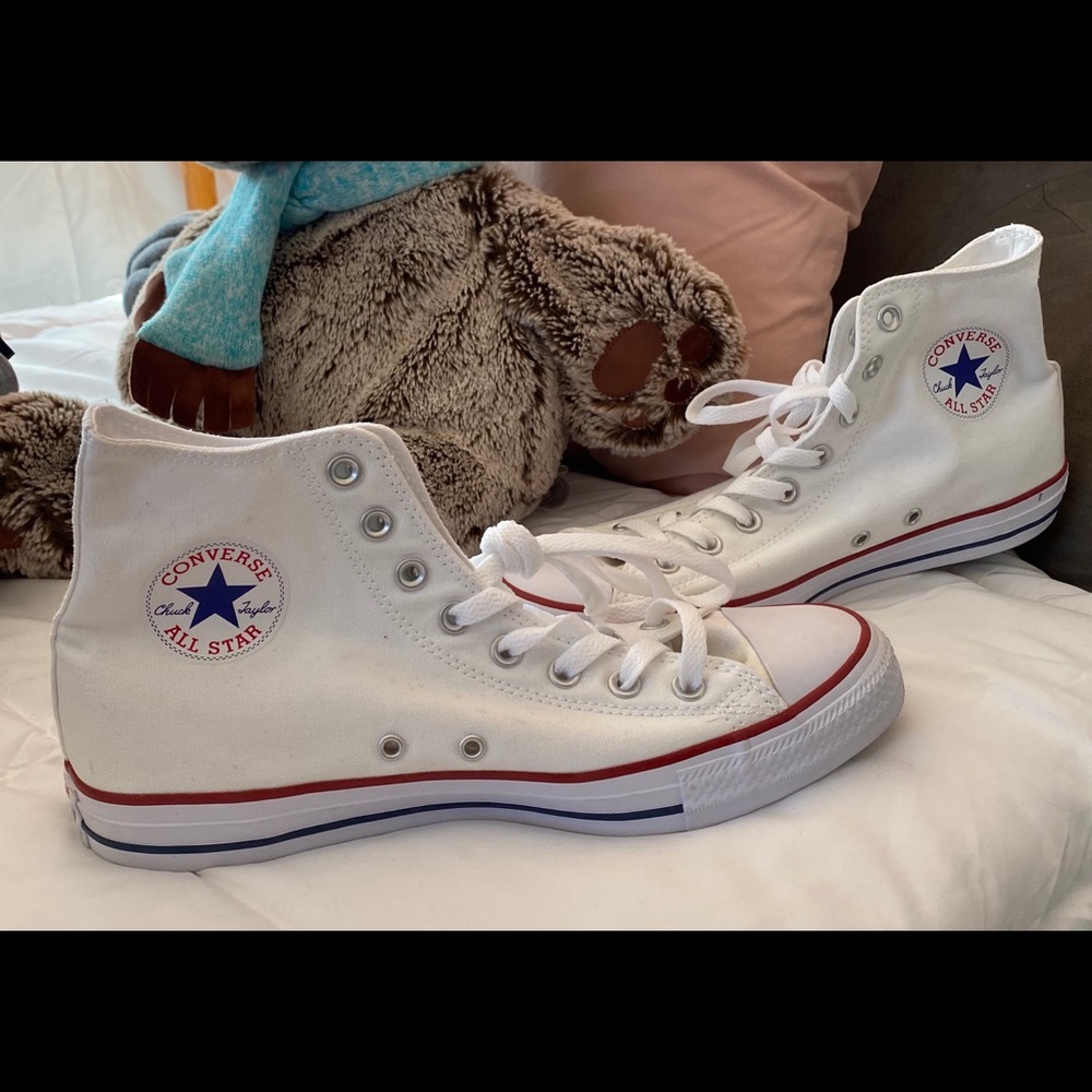 White converse high tops